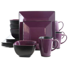 Elama Mulberry Loft 16 Piece Modern Premium Stoneware Dinnerware Set for 4 - Brands For Less USA
