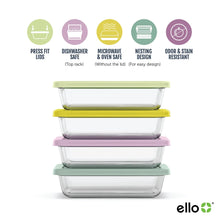 Ello Everyday 4.5 Cup 8PC Glass Meal Prep Set - Brands For Less USA