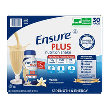 Ensure Plus Nutrition Shake, Vanilla, 8 fl. oz, 30-pack - Brands For Less USA