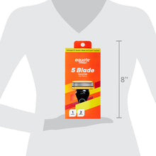 Equate Men's 5-Blade Razor with Trimmer and 2 Cartridge Refills, Black
