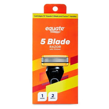 Equate Men's 5-blade Razor Value Bundle, 1 Handle plus 14 blade refills