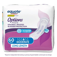 EquateOptionsWomen_sIncontinencePads_ModerateAbsorbency_LongLength_60Count_ComparetoPoise - Brands For Less USA