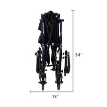 EquateSteelFoldingTransportWheelchairwith19Seat_Black_300lbWeightCapacity3 - Brands For Less USA
