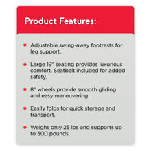 EquateSteelFoldingTransportWheelchairwith19Seat_Black_300lbWeightCapacity - Brands For Less USA