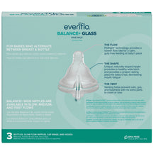 Evenflo Feeding Balance + Wide Neck Glass Bottles - 6oz 3 Pack