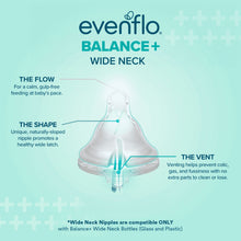 Evenflo Feeding Balance + Wide Neck Glass Bottles - 6oz 3 Pack