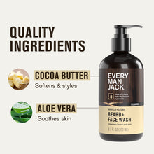 EveryManJackBeard_FaceWash-Vanilla_CedarFragrance-Cleans_SoftensYourBeardandSkin-NaturallyDerivedwAloeandGlycerin-6.7floz4 - Brands For Less USA