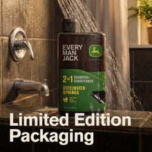 Every Man Jack Limited Edition John Deere Collection, 2-in-1 Men's Shampoo and Conditioner, Steelwater Springs scent, 13.5 oz (PACK OF 3 )