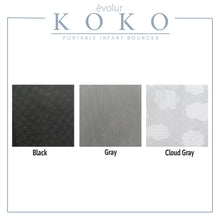 Evolur Koko Portable Infant Bouncer in Light Gray Breathable Fabric