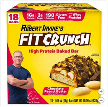 FITCRUNCH Protein Bars, 16g Protein, Chocolate Peanut Butter, 1.62 oz, 18-count