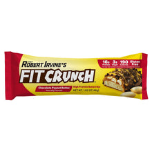 Barras de proteína FITCRUNCH, 16 g de proteína, sabor chocolate y mantequilla de cacahuete, 46 g, paquete de 18 unidades