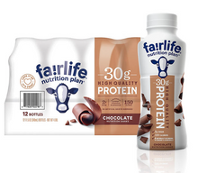 Fairlife Nutrition Plan 30g Protein Shake, Chocolate 11.5 fl. oz., 12 pk.