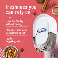 Febreze PLUG Air Freshener, Baked Cinnamon Apples & Crisp Fall Breeze, 1 Warmer + 5 Refills, 4.35 fl. oz.