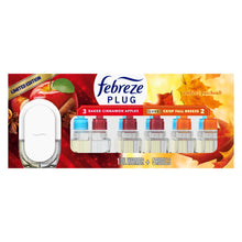 Febreze PLUG Air Freshener, Baked Cinnamon Apples & Crisp Fall Breeze, 1 Warmer + 5 Refills, 4.35 fl. oz.