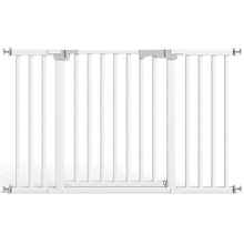 Fenbeli 30"-50" Baby Gates for Doorway, Auto Close Pet Gate, Gifts for Mom, Easy Install Pressure Mounted Dog Door, White
