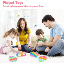 Pack de juguetes antiestrés Poppers Pop It Its Popit Toy Popits fidgets Popping Set, Juguetes sensoriales de viaje para niños con autismo de 1 a 3 años, Caja de tesoros para niñas, Mini Poppet Figit Package Figetget TDAH (Paquete de 50)