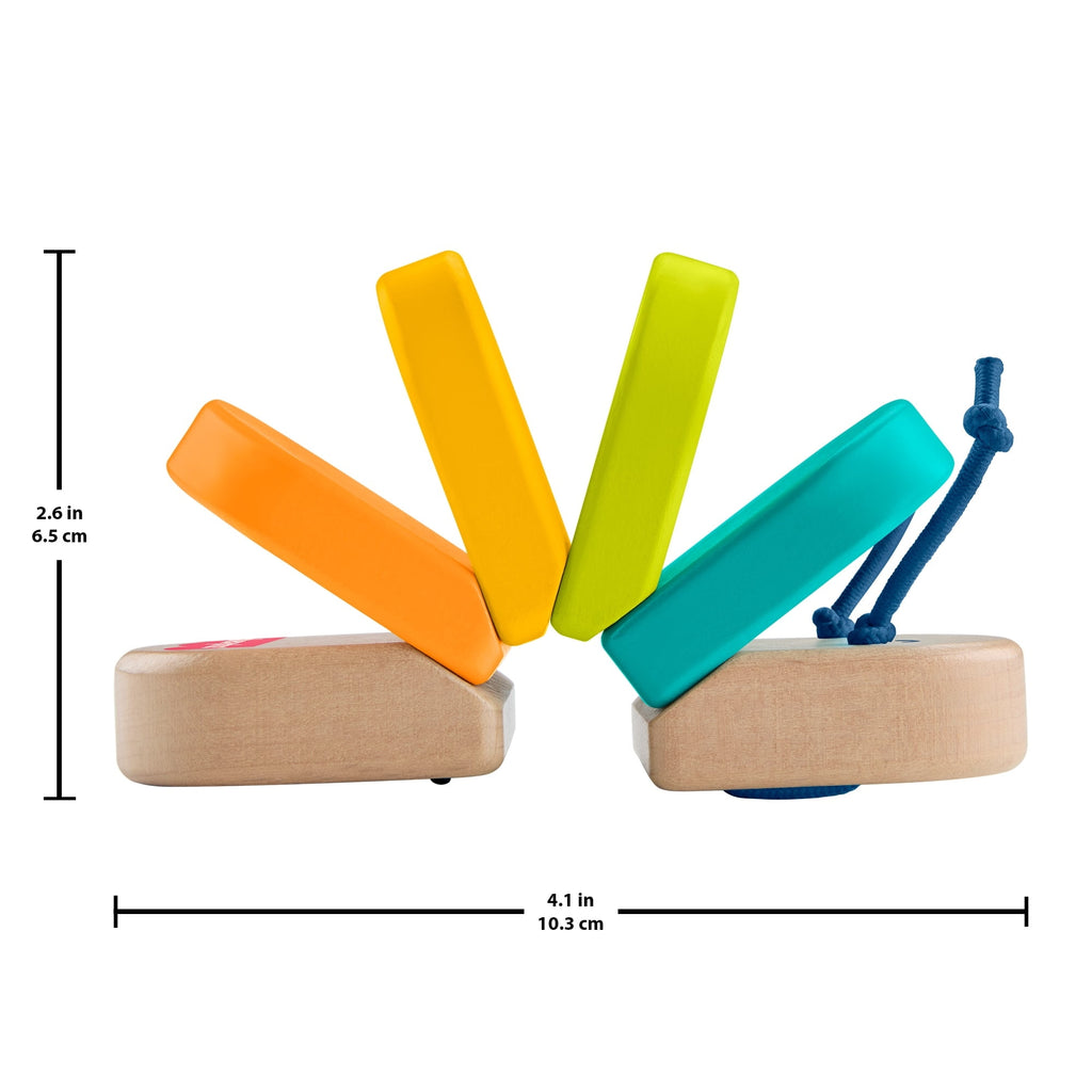 Fisher-Price Wooden Clacker Caterpillar Developmental Activity Rattle ...