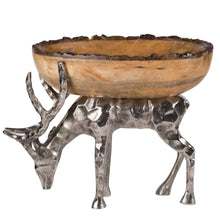 Fitz and Floyd Woodgrove Reindeer Centerpiece Bowl