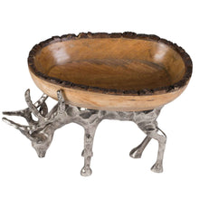 Fitz and Floyd Woodgrove Reindeer Centerpiece Bowl