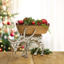Fitz and Floyd Woodgrove Reindeer Centerpiece Bowl