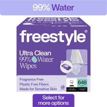 Freestyle Soft Baby Wipes for Sensitive Skin, Unscented, 9 Flip-Top Packs, 648 Total Count