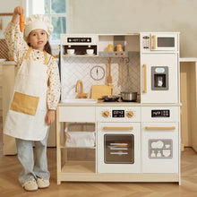 Freniland - 31-Piece Wooden Children's Kitchen Toy Set with Realistic Lights and Sound Effects — Interactive cooking toys designed for Kids Ages 3+ (Set of 31)