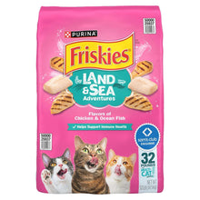 Friskies Land & Sea Adventures, Chickn and Ocean Fish Flavored, Adult Dry Cat Food, 32 lbs.