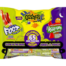 Fruit by the Foot, Gushers, Fruit Roll-Ups Halloween Candy, Variety Pack, 65 pcs.