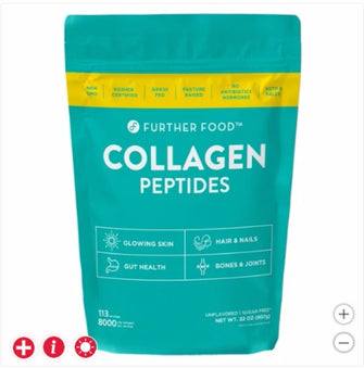 Further Food Grass-Fed Collagen Peptides Powder, Unflavored, 32.0 oz, 113 Servings