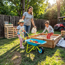G & F Products Kids Metal Wheelbarrow – Child-Sized, Durable Metal Construction with Sturdy Wheel, Easy Assembly, Ideal for Outdoor Play, Gardening Fun, Backyard Activities & Toddler-Friendly Design
