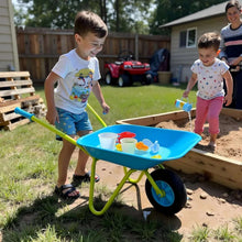 G & F Products Kids Metal Wheelbarrow – Child-Sized, Durable Metal Construction with Sturdy Wheel, Easy Assembly, Ideal for Outdoor Play, Gardening Fun, Backyard Activities & Toddler-Friendly Design