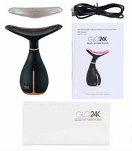 GLO24k Skin Rejuvenation Device for Face & Neck + 1.7 fl oz Conductive Hydra Gel
