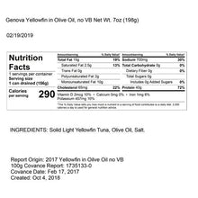 Genova, Yellowfin Tuna, 7 oz, 6-Count