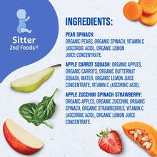 Gerber Organic Stage 2 Baby Food Puree, Variety Pack, Fruit & Veggies, 3.5 oz Pouches (9 Pack)