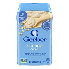 Gerber Stage 1 Baby Food, Baby Oatmeal Cereal, 8g Whole Grains, Infant Cereal 8 oz