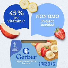 Gerber Stage 2 Baby Food, Apple Strawberry Banana Puree Tubs, Baby Puree, 2PK 8 oz