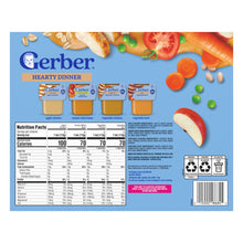 Gerber Stage 2 Baby Food, Meat & Vegetable Puree Meals, Variety Pack, 4 oz Tub (32 Pack)