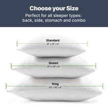 GhostBed 2-Pack Shredded Memory Foam Pillow, Assorted Sizes