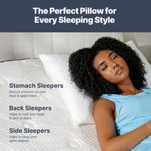 GhostBed 2-Pack Shredded Memory Foam Pillow, Assorted Sizes