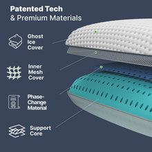 GhostBed Gel Memory Foam Cooling Bed Pillow, Standard/Queen