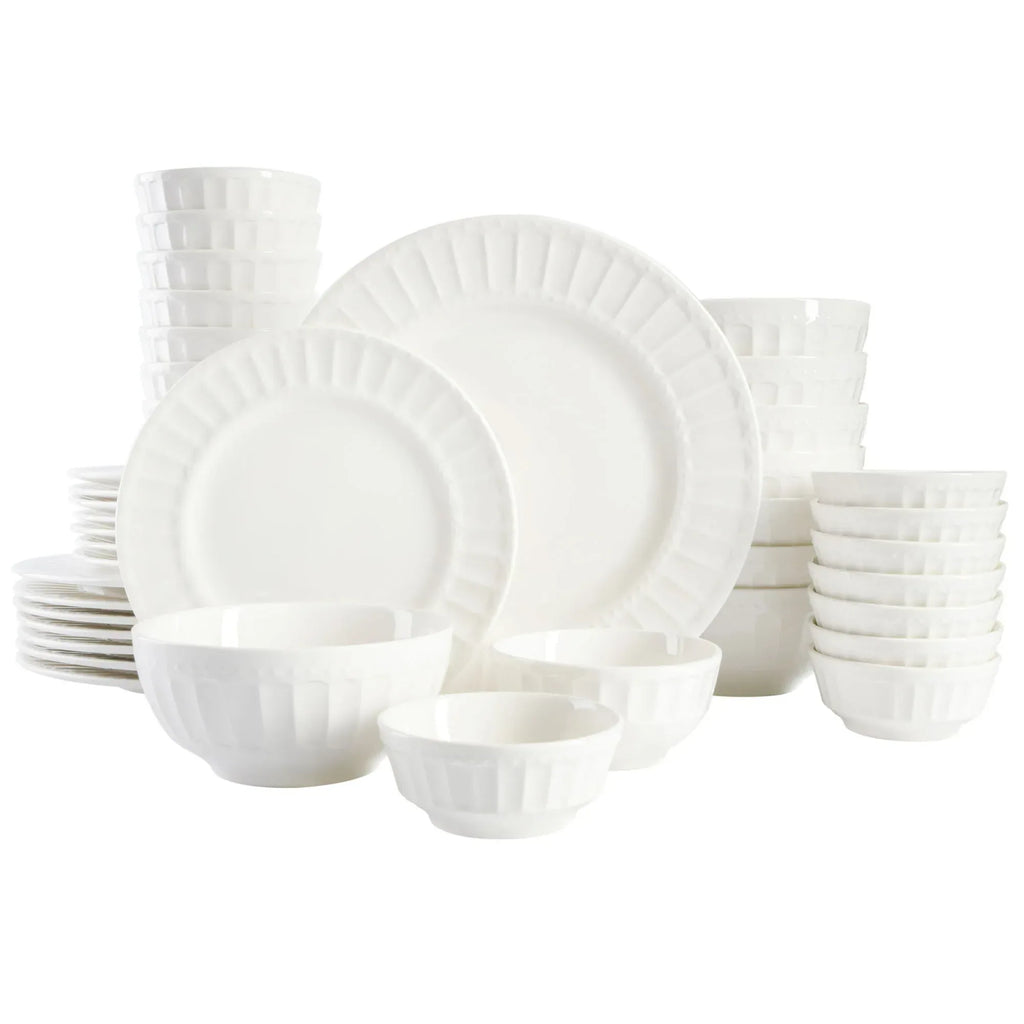 Gibson Home Gracious Dining Gourmet Expressions 40 Piece Embossed Porc ...