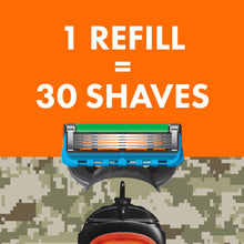 Gillette Fusion5 ProGlide Shaving Razor for Men, Salute to Service Edition, 1 Handle, 6 Blade Refills