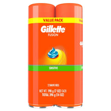 GilletteFusionShaveGel_SensitiveSkinShavingGelwithAlmondOilforMen_7ozPackof21 - Brands For Less USA