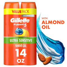 GilletteFusionShaveGel-SensitiveSkinShavingGelwithAlmondOilforMen-7ozPackof210-_1 - Brands For Less USA