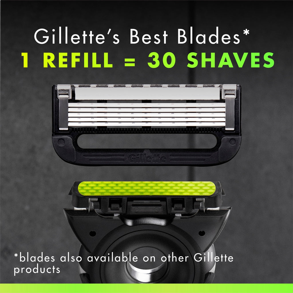 Gillette Labs Men's Razor Blade Refills with Exfoliating Bar, Green, 9 ...