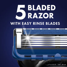 Gillette Mens Razor, Clean & Fresh, Handle + 5 Blade Refills
