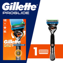 Gillette Pro Glide Power Men's Razor Handle + 1 Blade Refill, Blue