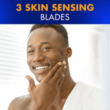 Gillette Sensor3 Refillable Razor for Men, 1 Shaving Razor Handle & 4 Blade Refills, Blue