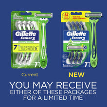 Gillette Sensor3 Sensitive Men's Disposable Razor, 7 Razors