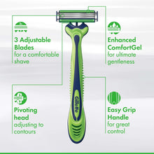 Gillette Sensor 3 Sensitive Men 3 Blade Disposable Razor,8 count